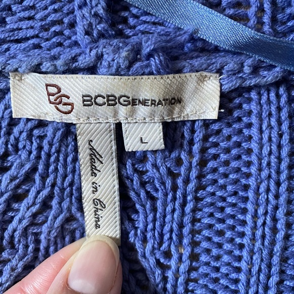 BCBGeneration Cable Knit Hooded Sweater - Picture 4 of 7